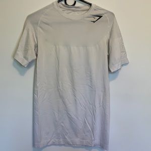 White Gymshark Athletic Short Sleeve Shirt